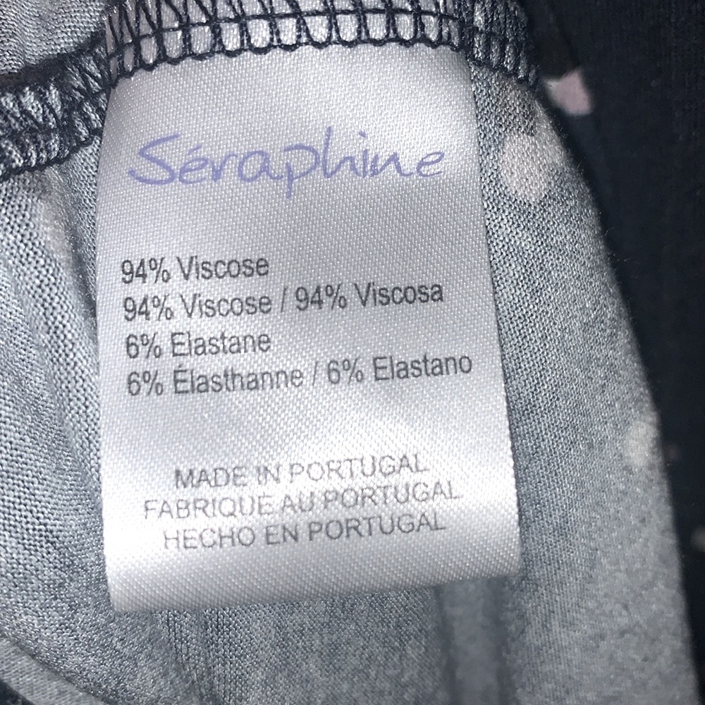 Seraphine Maternity Nursing  Navy blue/Pink Dot Dress- Size US 10 - Picture 12 of 15